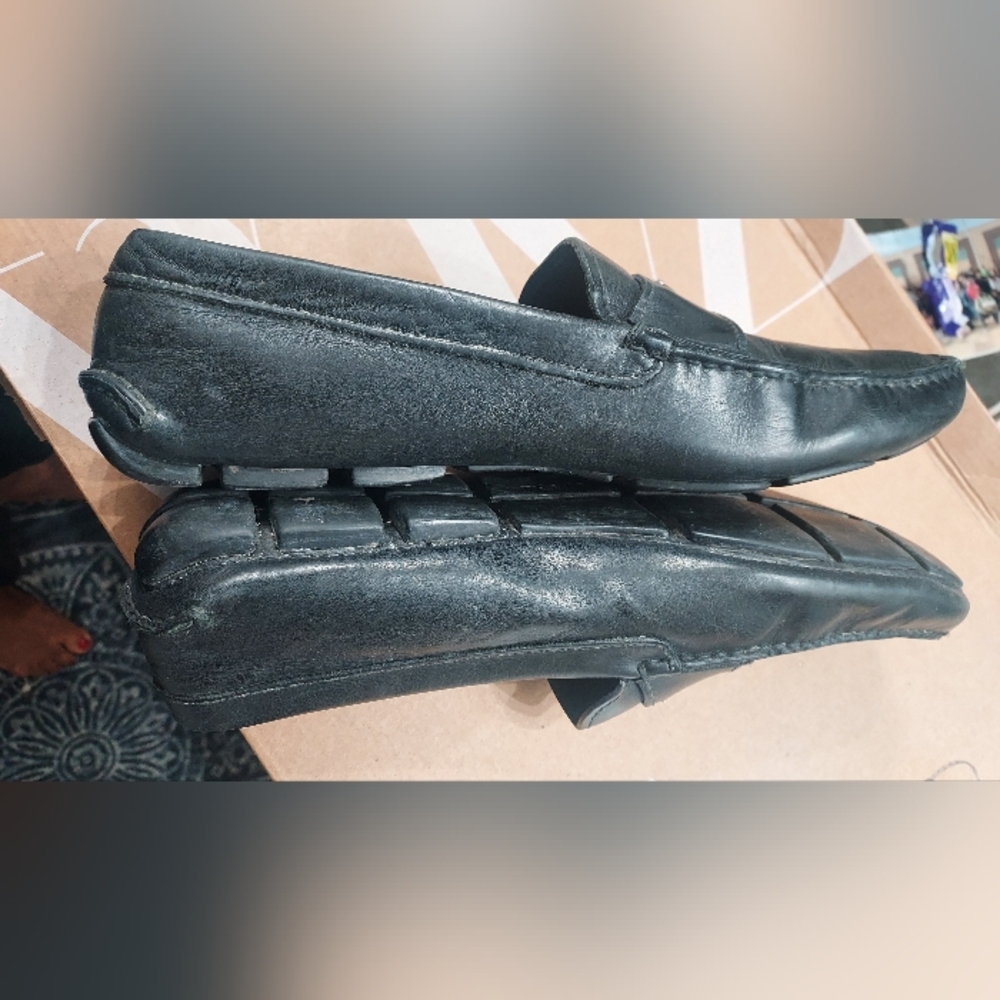 Prada Black Loafers Slip-On Minimalist Design - Picture 11 of 13